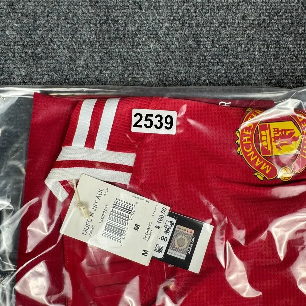 Mens M - Manchester United 24/25 Long Sleeve‎ Home Authentic Jersey Red Slim